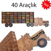 ceviz 40'lı tır hobi araba rafı
